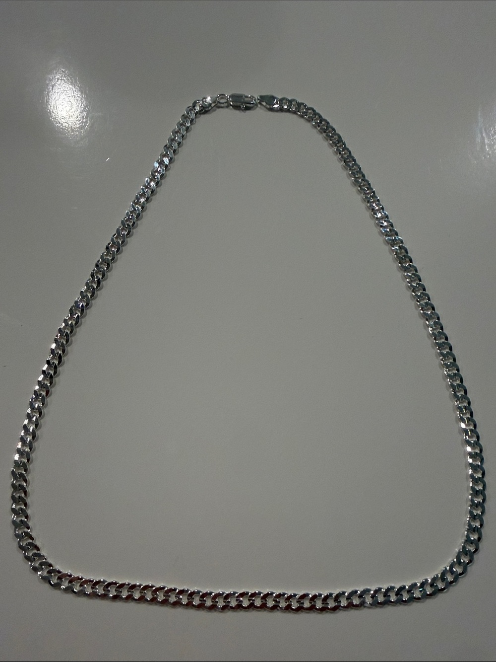 925 Sterling Silver 23.5” Link Chain Necklace Lobster Clasp